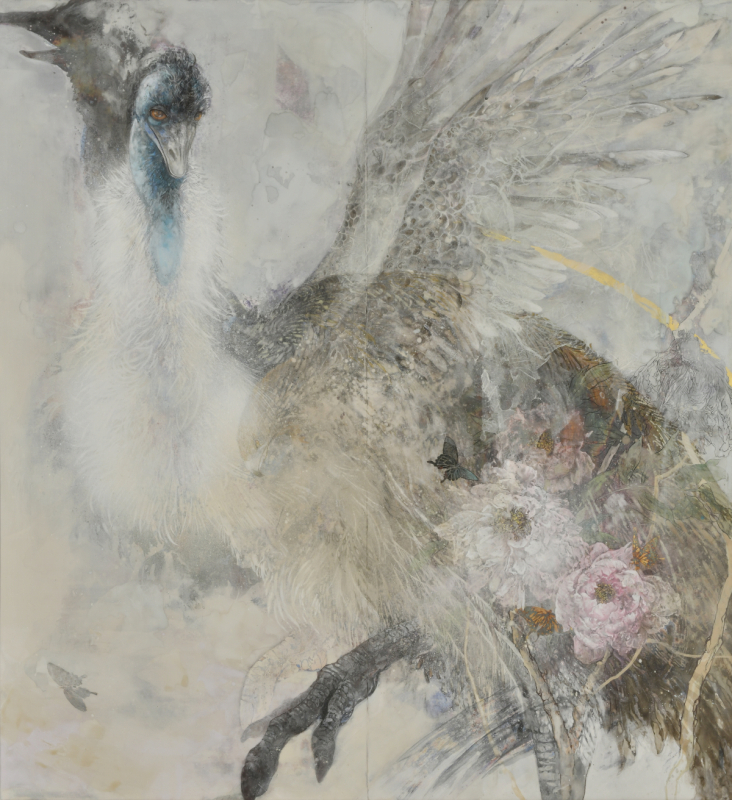 山種賞優秀賞最年少受賞 村越由子画伯「よき実り」日本画 山種賞優秀賞