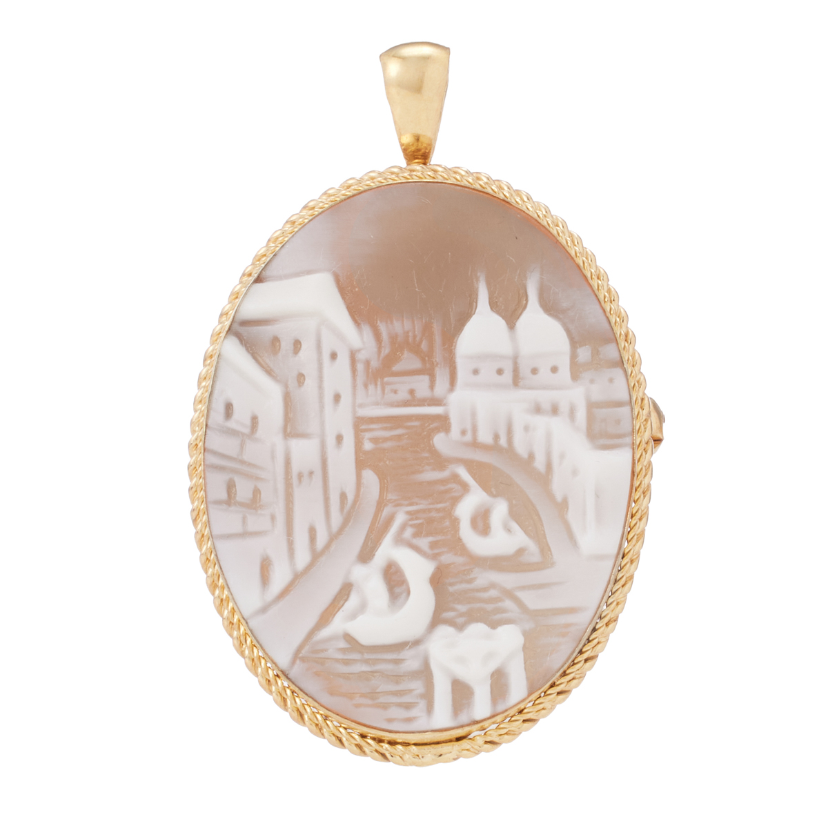 イニシャル P カメオ イタリア製 925 シルバー ブローチ イニシャル P