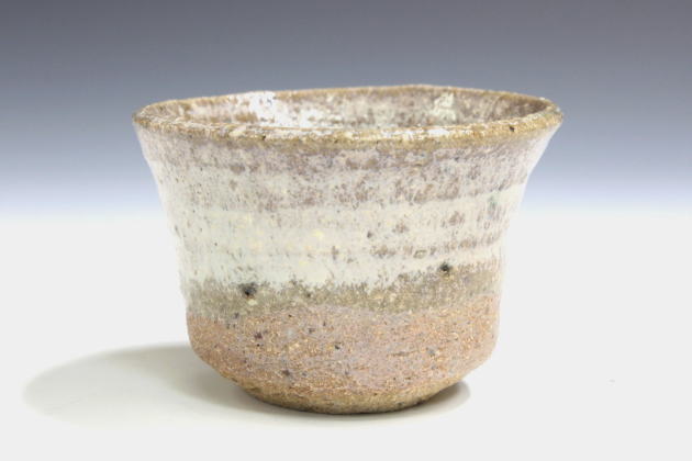 陶芸家 西岡小十 斑唐津 ぐい呑 共箱 まだら 古唐津 陶芸家 西岡