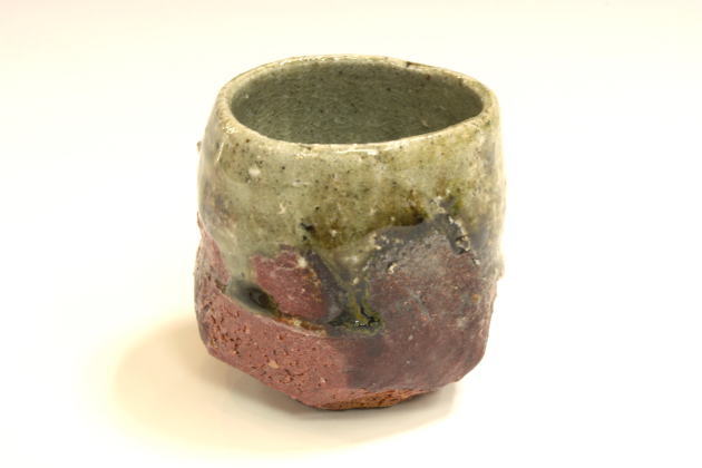 丹波 西端正 灰釉 ぐい呑 共箱 丹波焼 焼締 盃 猪口 ぐい呑み