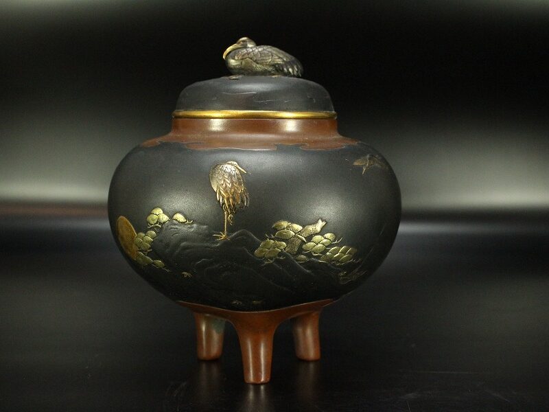 ♢江戸 幕末 明治初期 三ツ足 香炉 火入 銅器 銅製 真鍮 唐銅