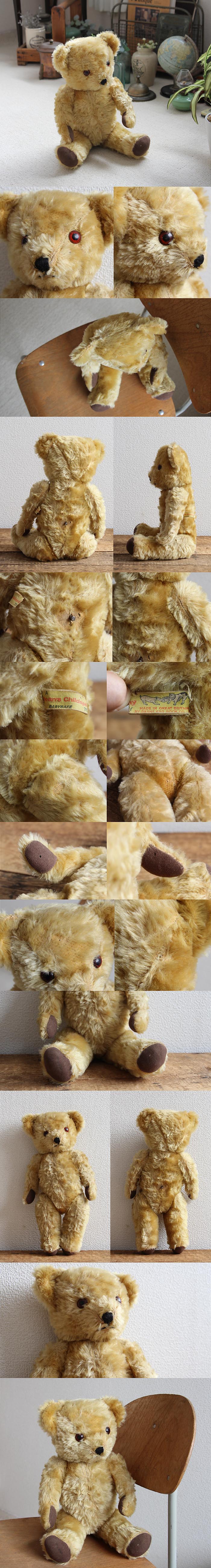 ☆希少☆1点もの☆アンティーク毛皮ぬいぐるみ3体セット