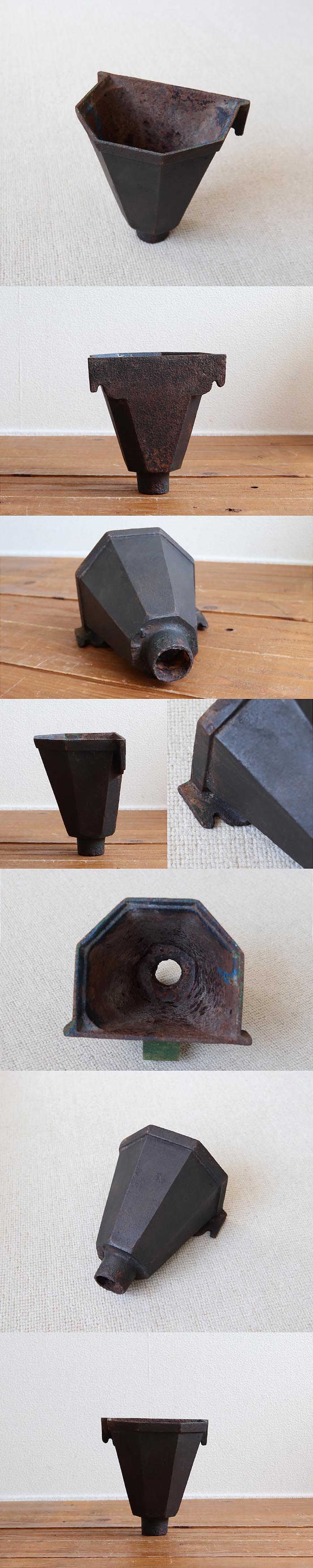 イギリス アンティーク ドレインホッパー/鉄製/壁掛けプランター