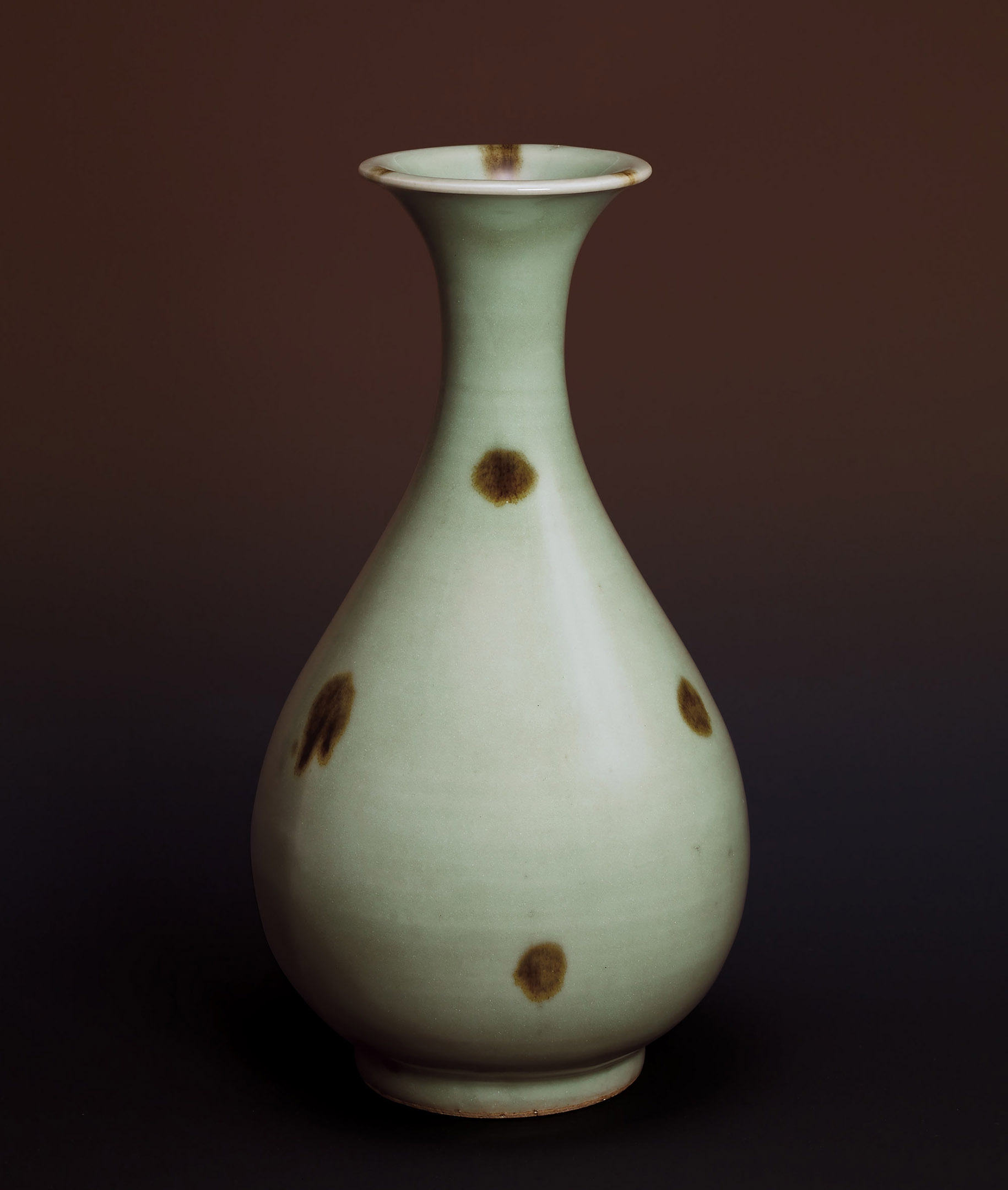 宋鈞磁瓜棱花口赏瓶 置物 陶芸 骨董品 古美術品