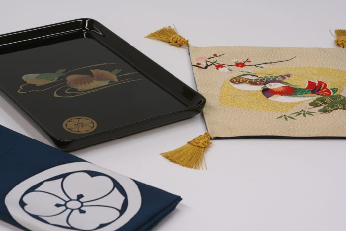 越前塗 蒔絵 文庫 志おり 扇 金彩 共箱 布付き 切手盆 越前塗 蒔絵