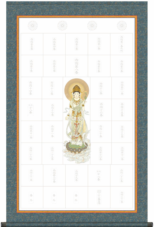 御朱印軸 四国三十五札所 大変珍しい朱印軸 軸先 木 細工軸