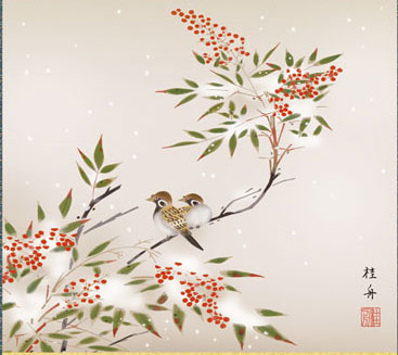 掛け軸 五郎 四季花 絹本 希少 軸装 茶道具 掛軸 美品 です。 掛け軸