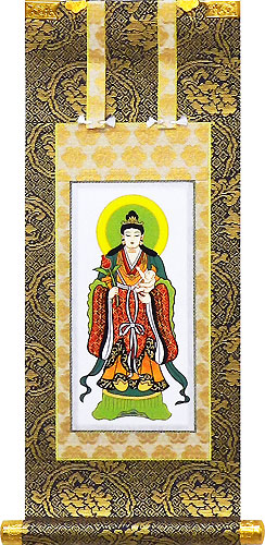 仏壇用の掛け軸 日蓮宗 曼荼羅/大黒尊天/鬼子母神