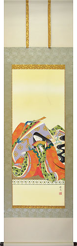中村玲方【ドジョウ】紙本 掛軸（うなぎ） 中村玲方【ドジョウ】紙本