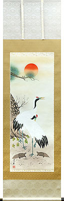 掛軸屋さん 鶴亀の掛け軸