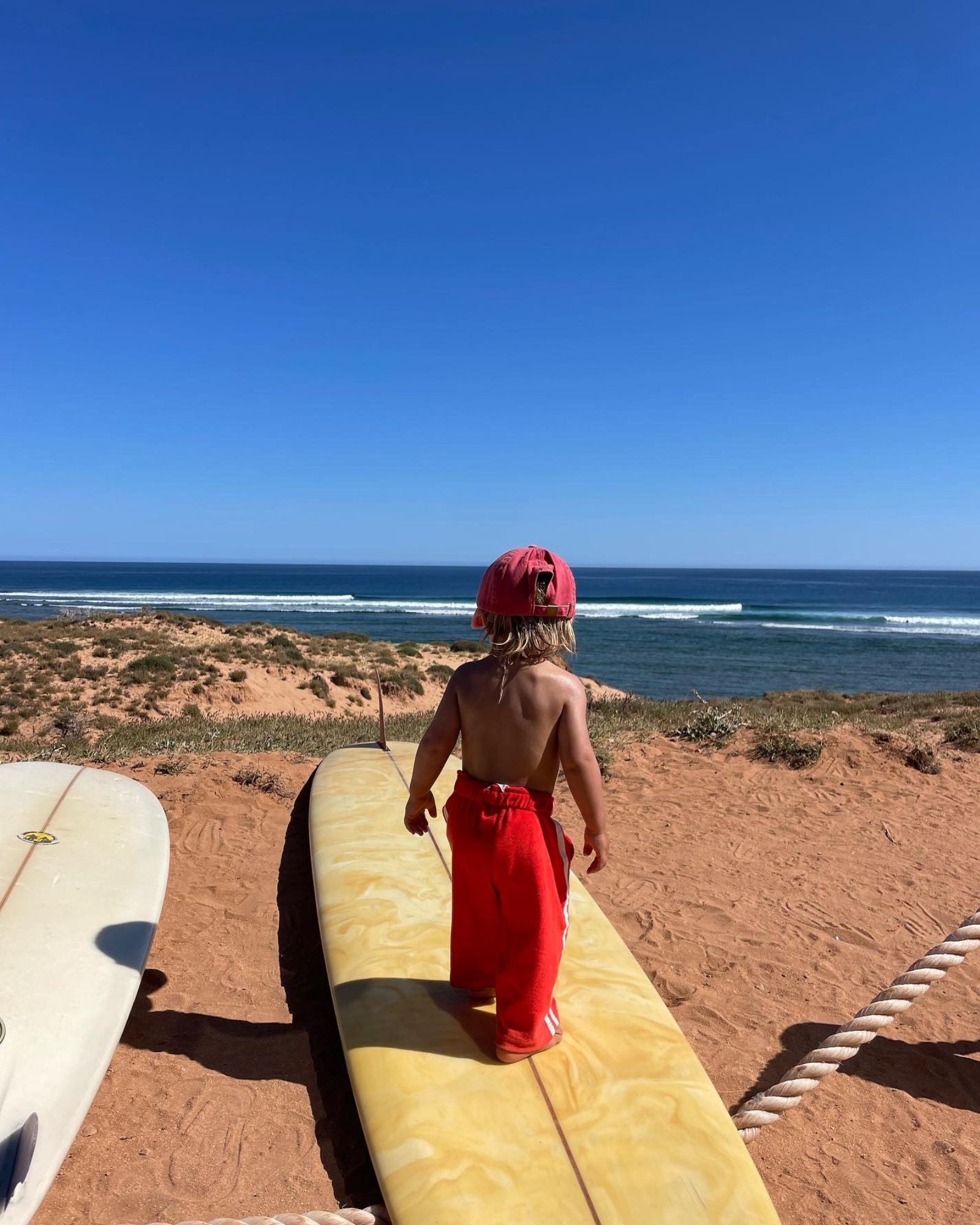 twin stripe terry pant | rosso – ZIGGY ZAZA