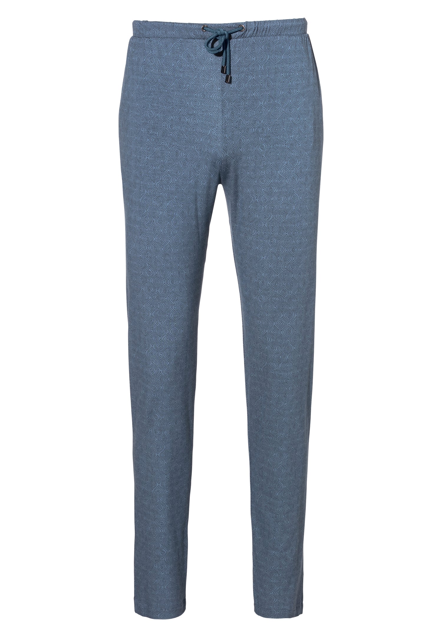 Pureness Print | Pants Long - linear geo blue - Zimmerli of