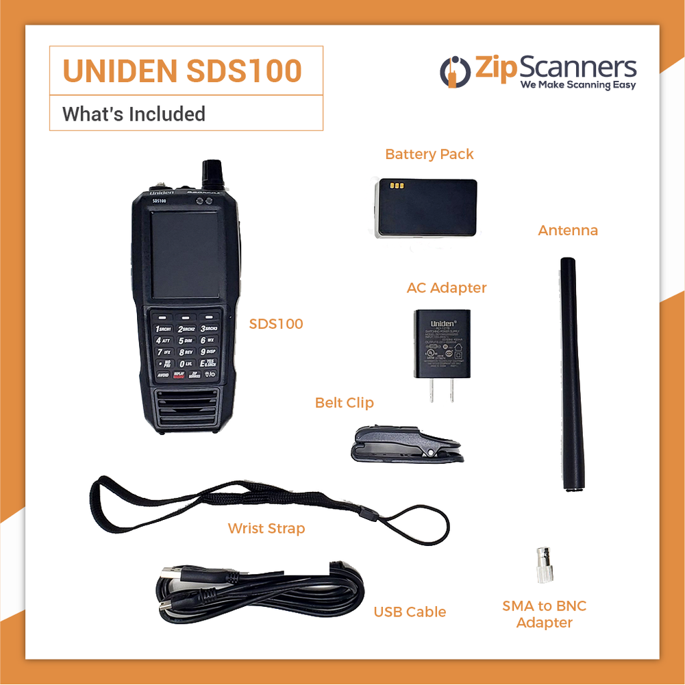 SDS100 Police Scanner | Uniden Digital Handheld Scanner