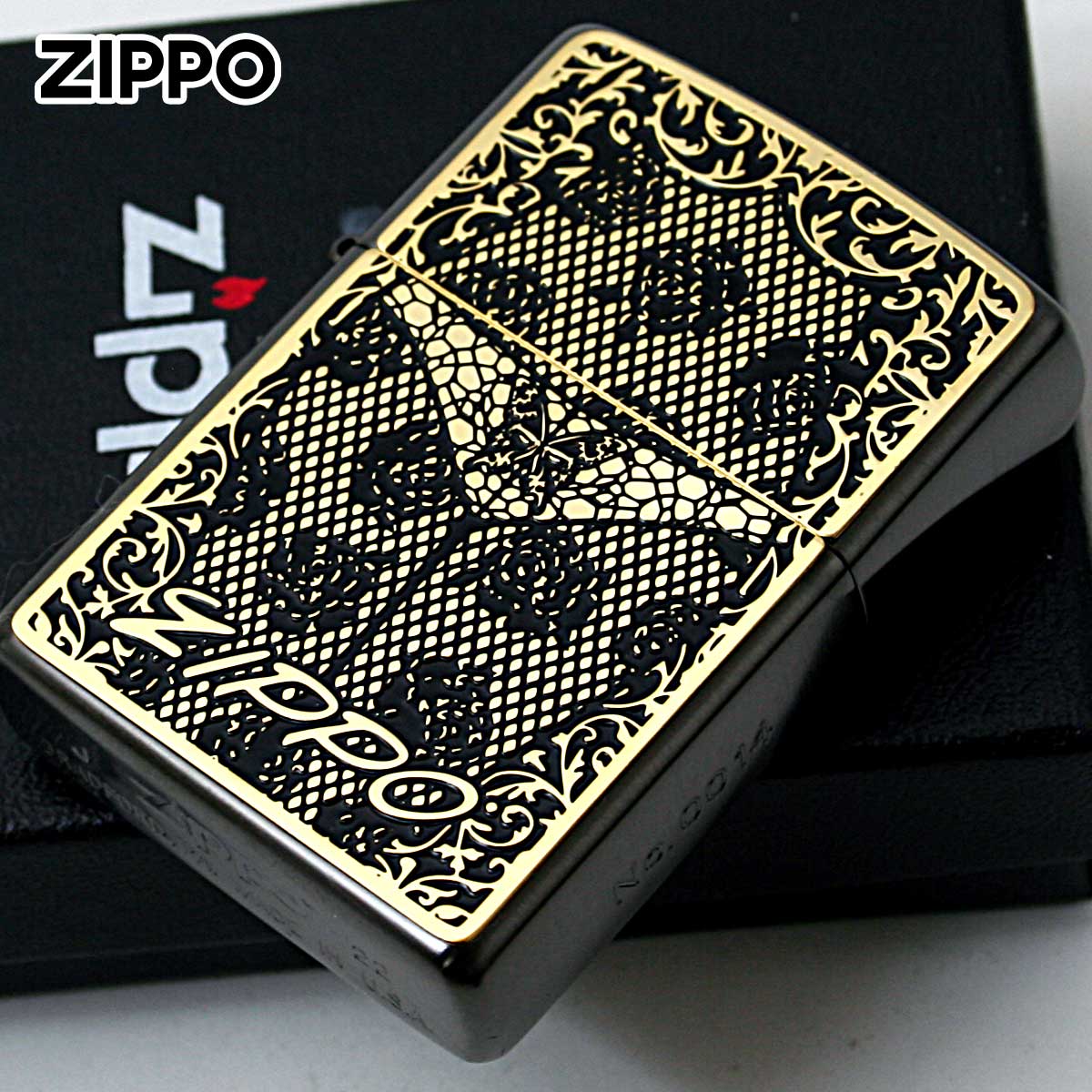 Zippo ジッポー ランジェリー セクシー 蝶々 バタフライ 両面加工 ネオ