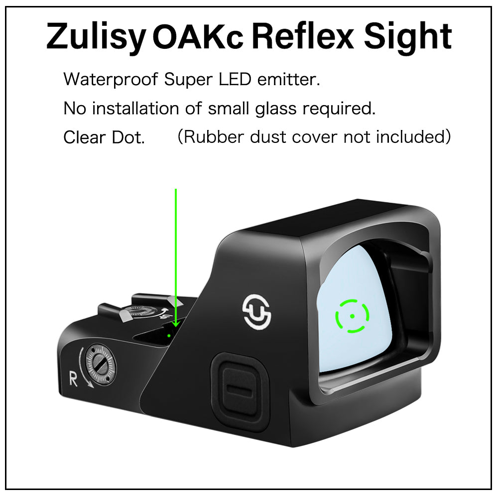 Zulisy OAKc Green Dot Sight 3 MOA Dot & 56 MOA Circle Ring 1x24mm