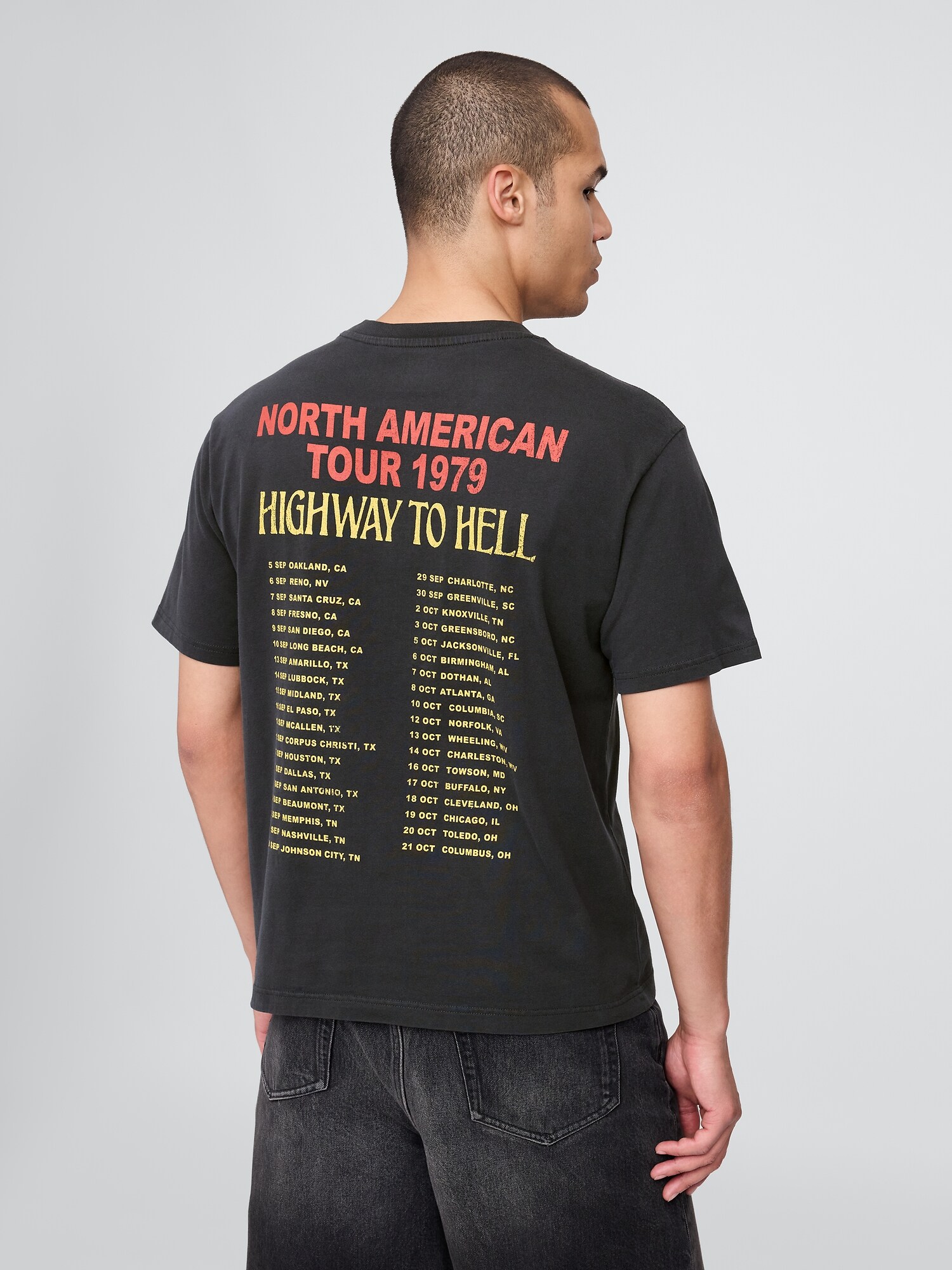 AC/DC 1979 ツアー グラフィックTシャツ