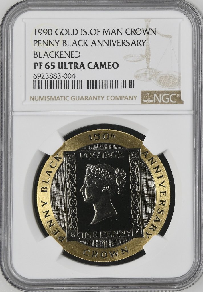 1990 マン島 クラウン 金貨 NGC MS67 1/25オンス エリザベス 1990 マン