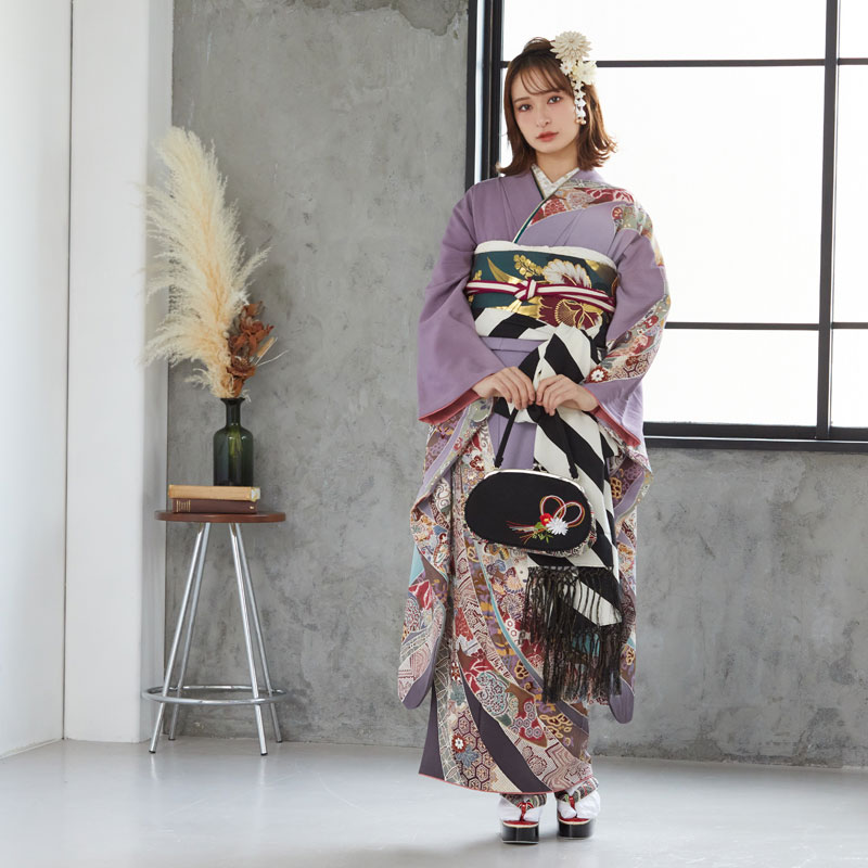 振袖セット 】袋帯 振袖用正絹長襦袢 帯〆 帯揚付 お手入れ済 成人式