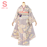 振袖：R052 【訳あり】藤色 紗綾桜に菊☆(絹)│ 振袖レンタル │ 京都