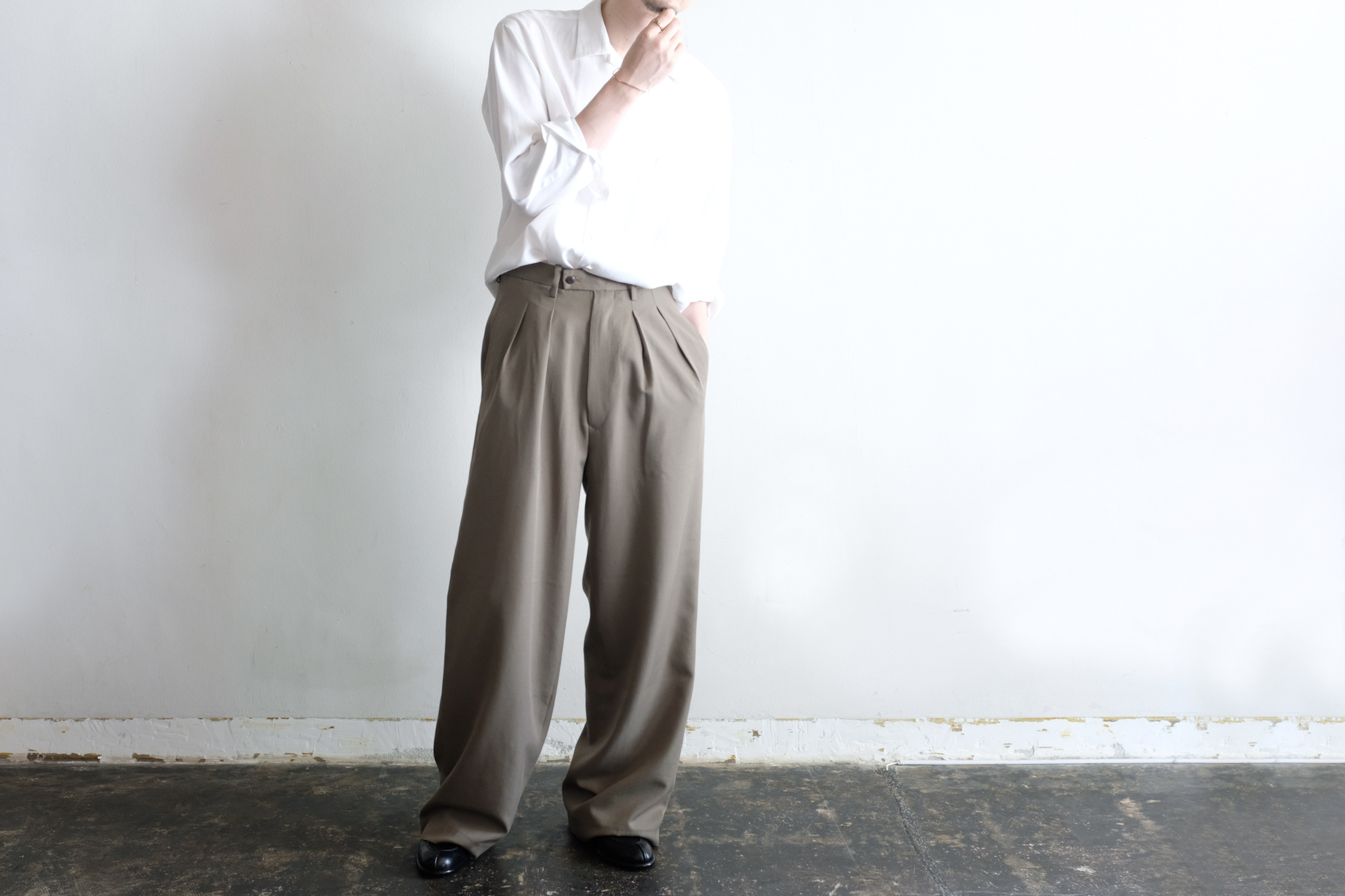 TUCKED WIDE PANTS - WUNDER