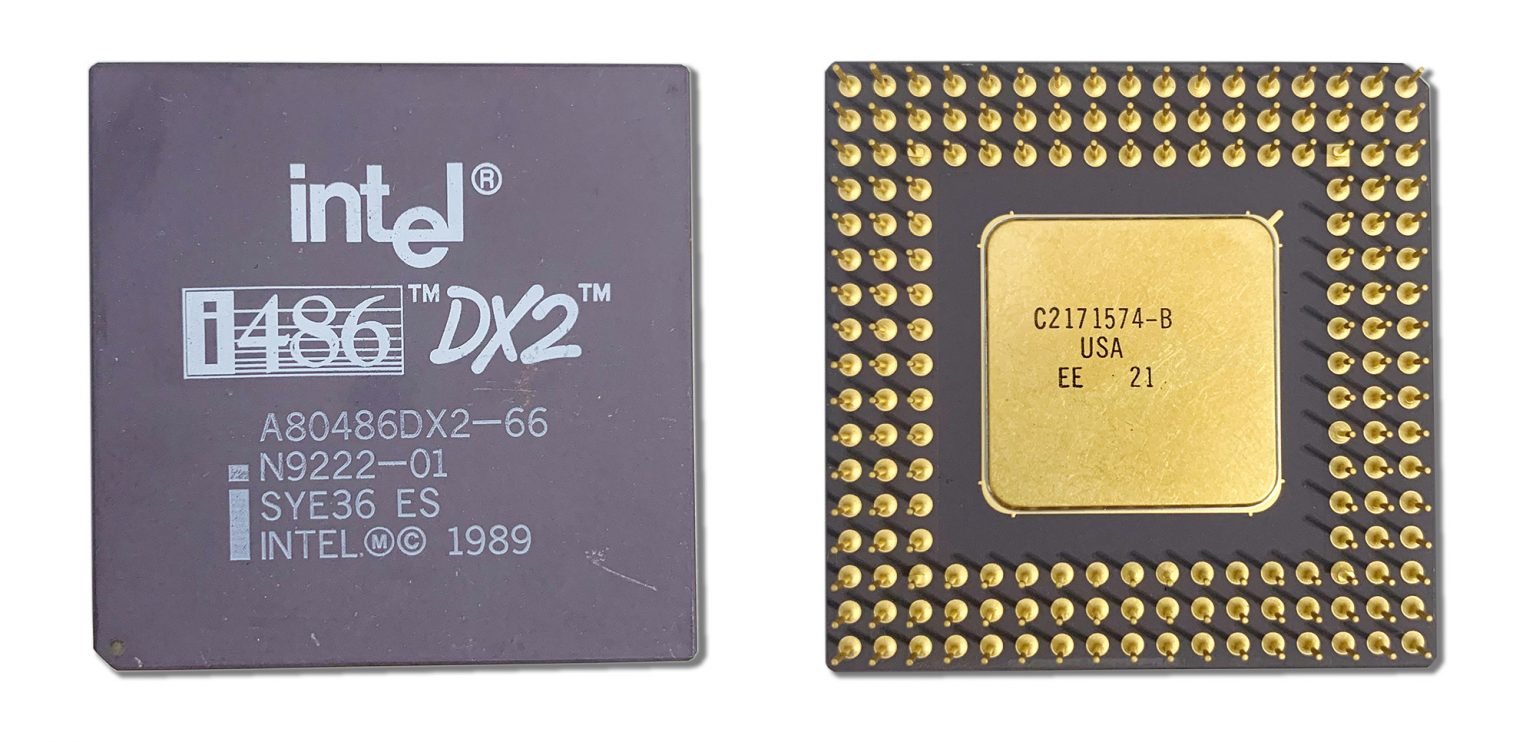 Intel Computer Processors CPUs Intel I486 DX2 A80486DX2-66 CPU