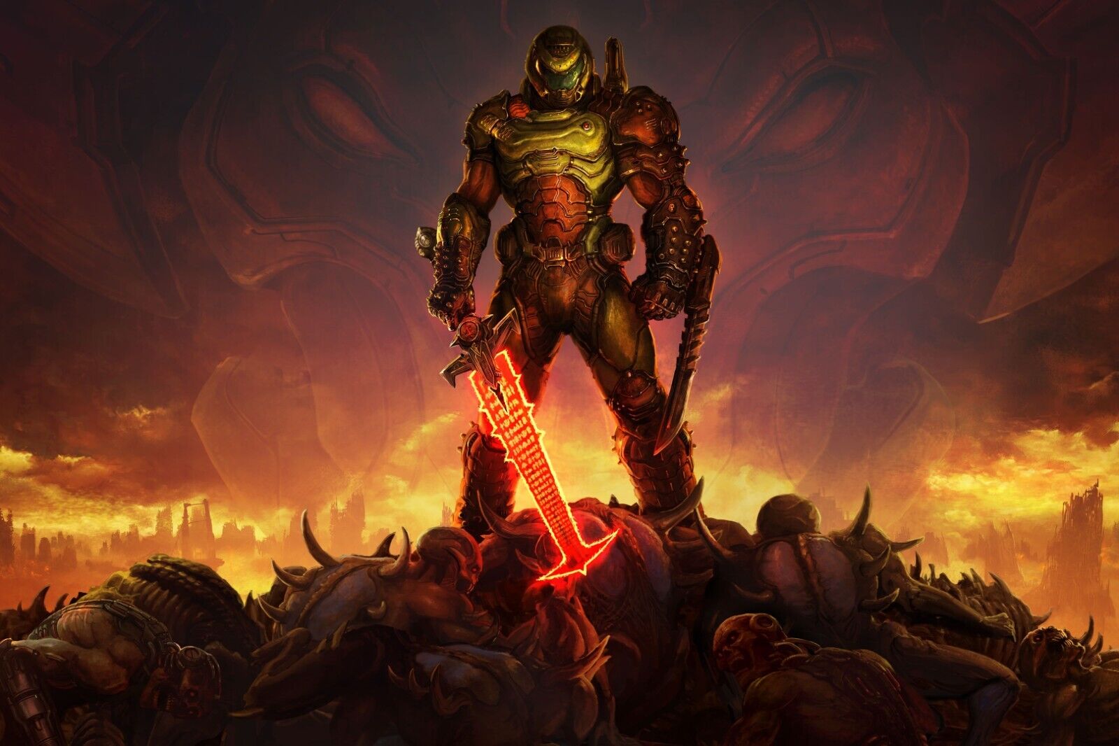 Poster - Doom Eternal Video Game Poster Action Shooter Wall Art