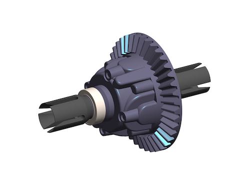 タミヤ OP.2049 XV-02/TT-02 オイル封入式ギヤデフ (39T) ユニット