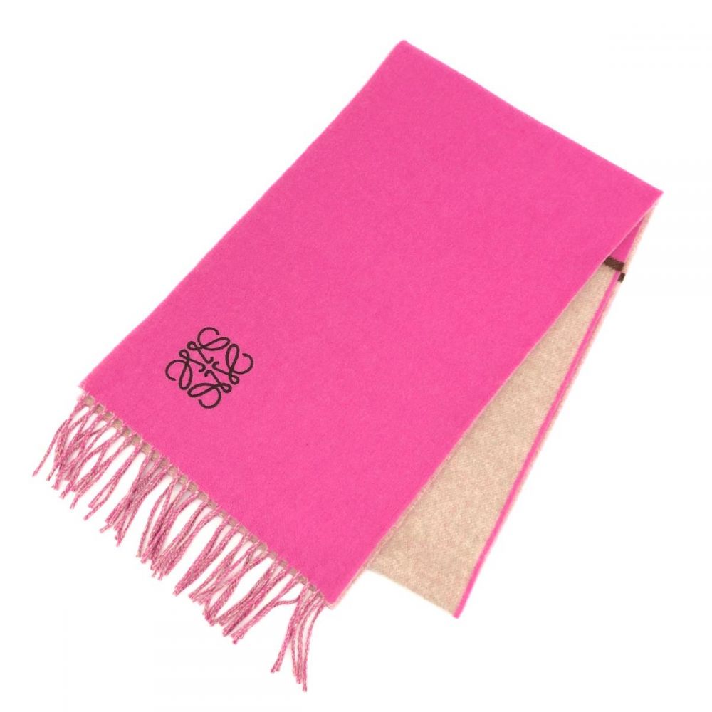 ロエベ LOEWE マフラー ピンク ロエベ/マフラー/アナグラム/バイカラー