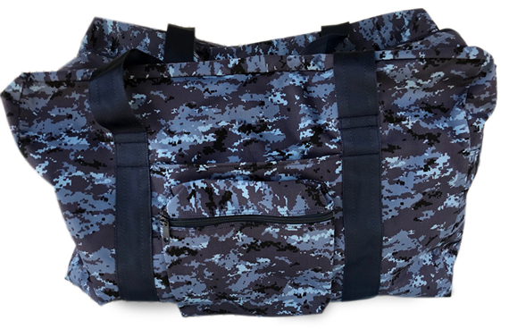 衣納型ボストンバッグ 海上自衛隊デジタル青迷彩柄 - 大和ミュージアム