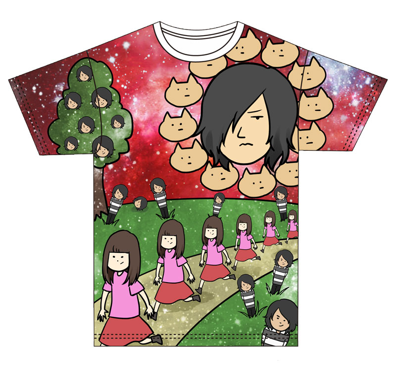 ヤバイTシャツ屋さん パーカー 雑イラストパーカー バーガンディ XL