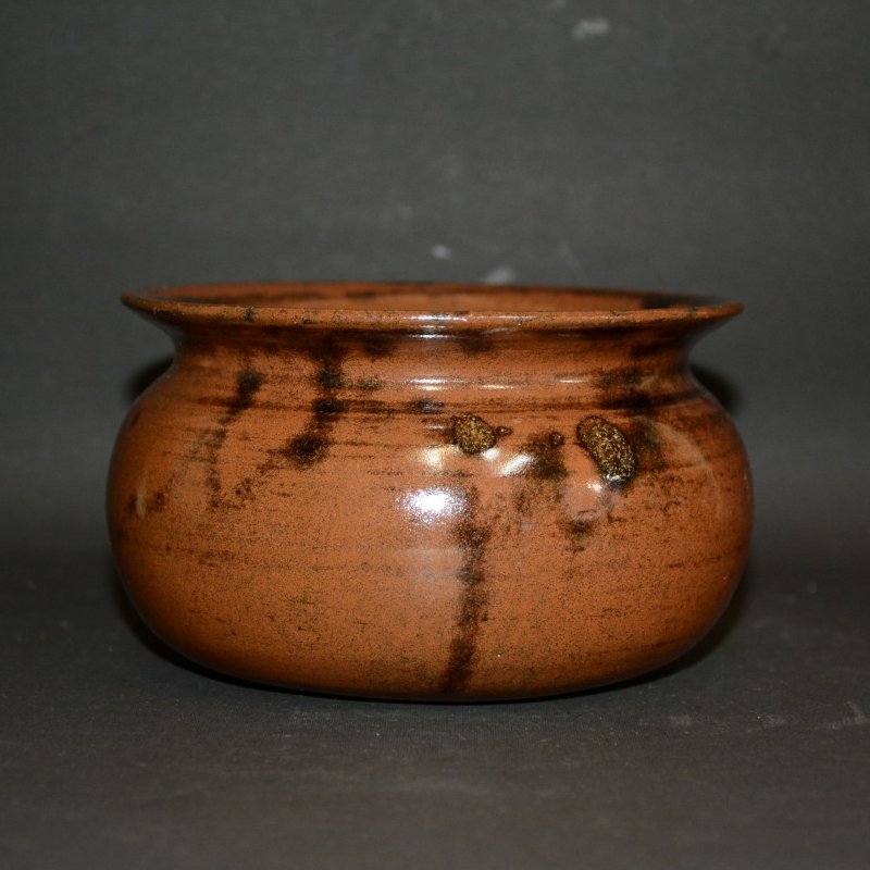 瀬戸釉エフゴ建水 大萱窯 加藤弥右衛門作 山口県無形文化財保持者 古物