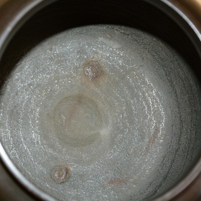 唐銅繰口水指 蕨波地紋 西村道也造 極：十三代宮崎寒雉 98000円 ご注文