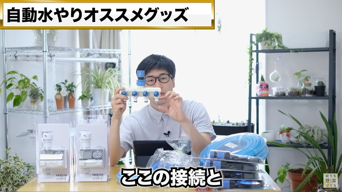 野菜の水やりを簡単に自動化する方法！市販品のタイマーと点滴ノズルの