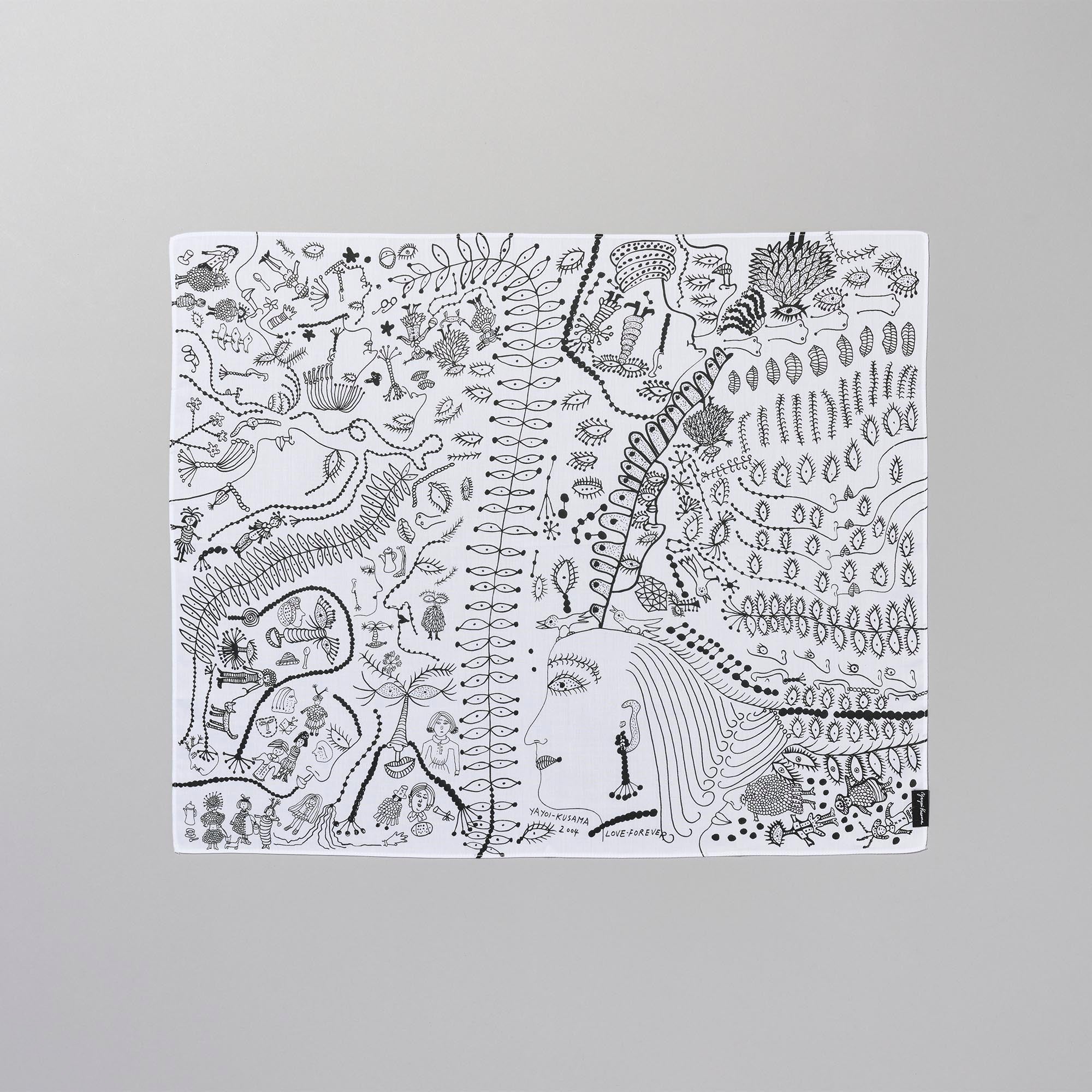 Handkerchief LOVE FOREVER (TAOW) ｜Yayoi Kusama Official Art Goods