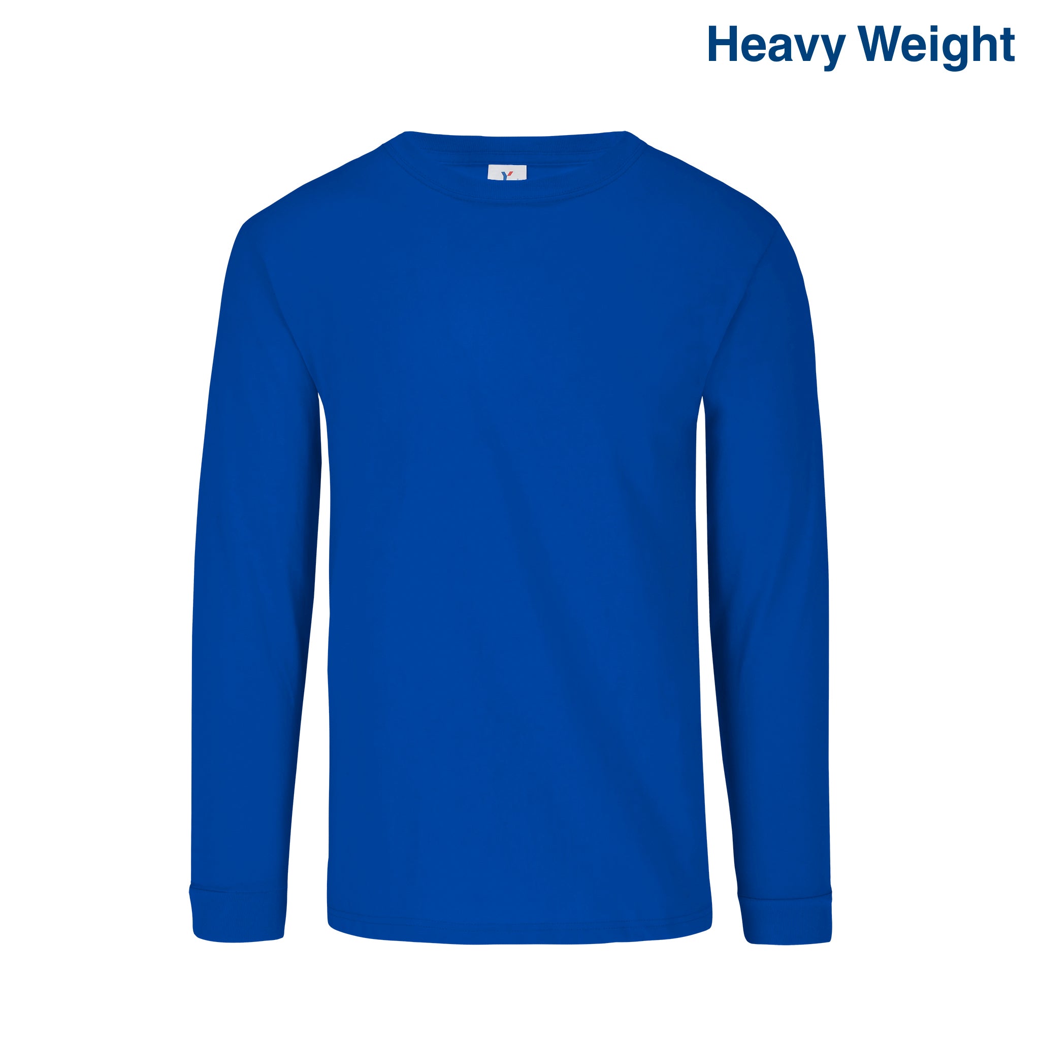Adult Unisex Heavy Weight Crew Neck Long Sleeve T Shirt (Royal