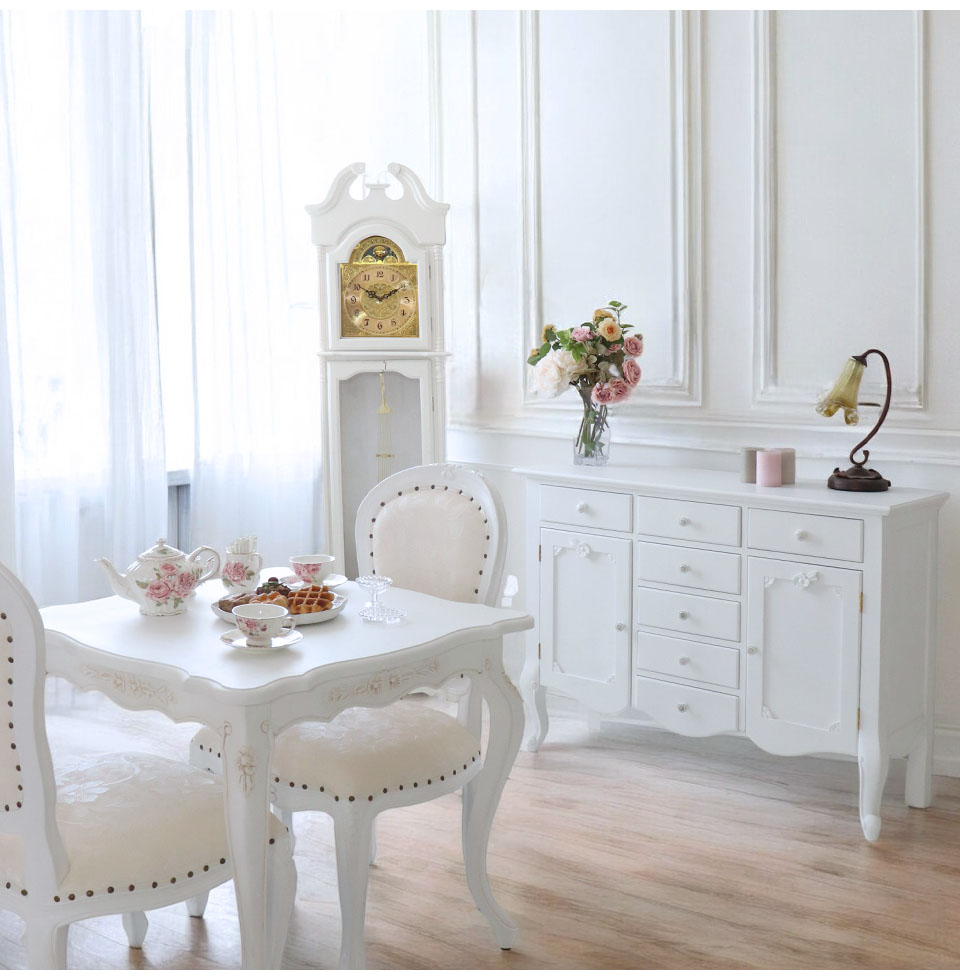 mayumi】ロココ調 ガラスキャビネット猫脚 家具 お姫様 ローラアシ