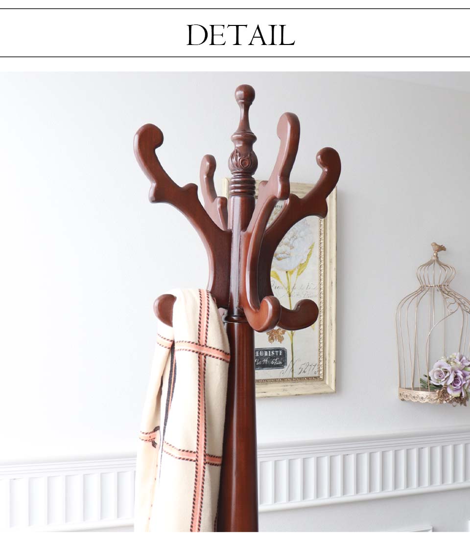 ポールハンガー ハンガーラック 玄関収納 木製 スリム おしゃれ