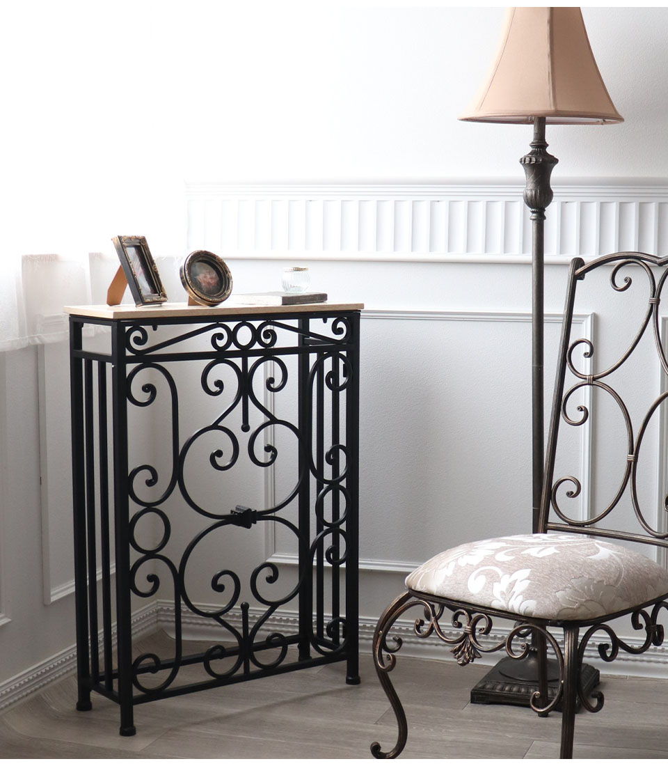 送料込み】アンティークヨーロピアン コンソールテーブル 大理石調天板