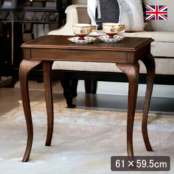 英国アンティーク猫脚ネストテーブル3台/木製机/サイドテーブル(88-11)