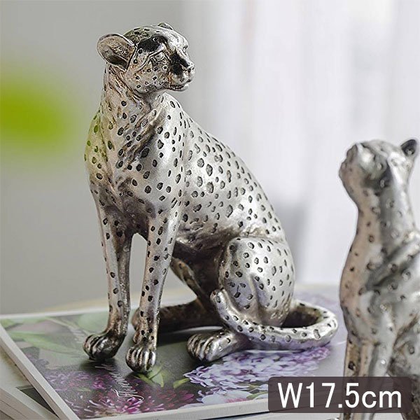 風水インテリア レオパード シッティング 豹 動物の置物｜Y-KAGU(輸入