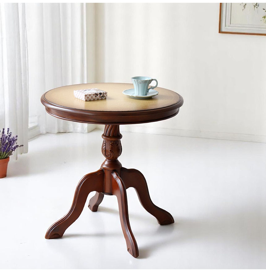 関家具 エルマ ラウンドサイドテーブル60 真鍮板 Φ60cm