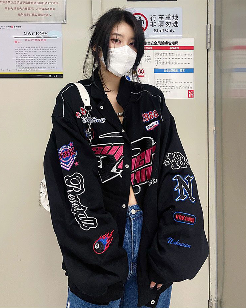 00s archive far sweat riders jacket y2k Exotix Vintage Y2K Blue