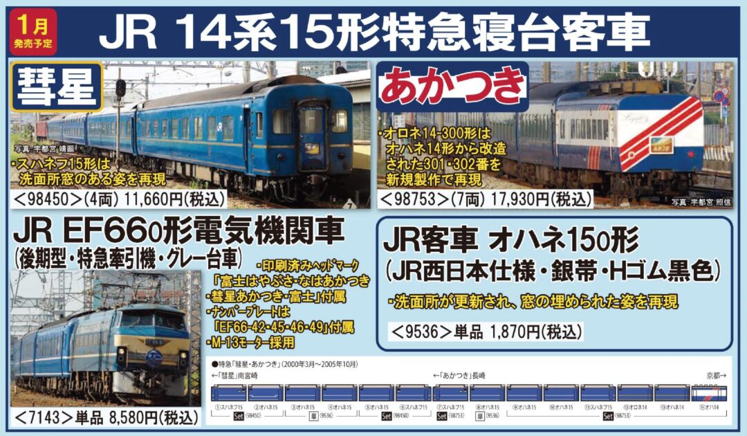 TOMIX 92753 国鉄 14系14形特急寝台客車セット