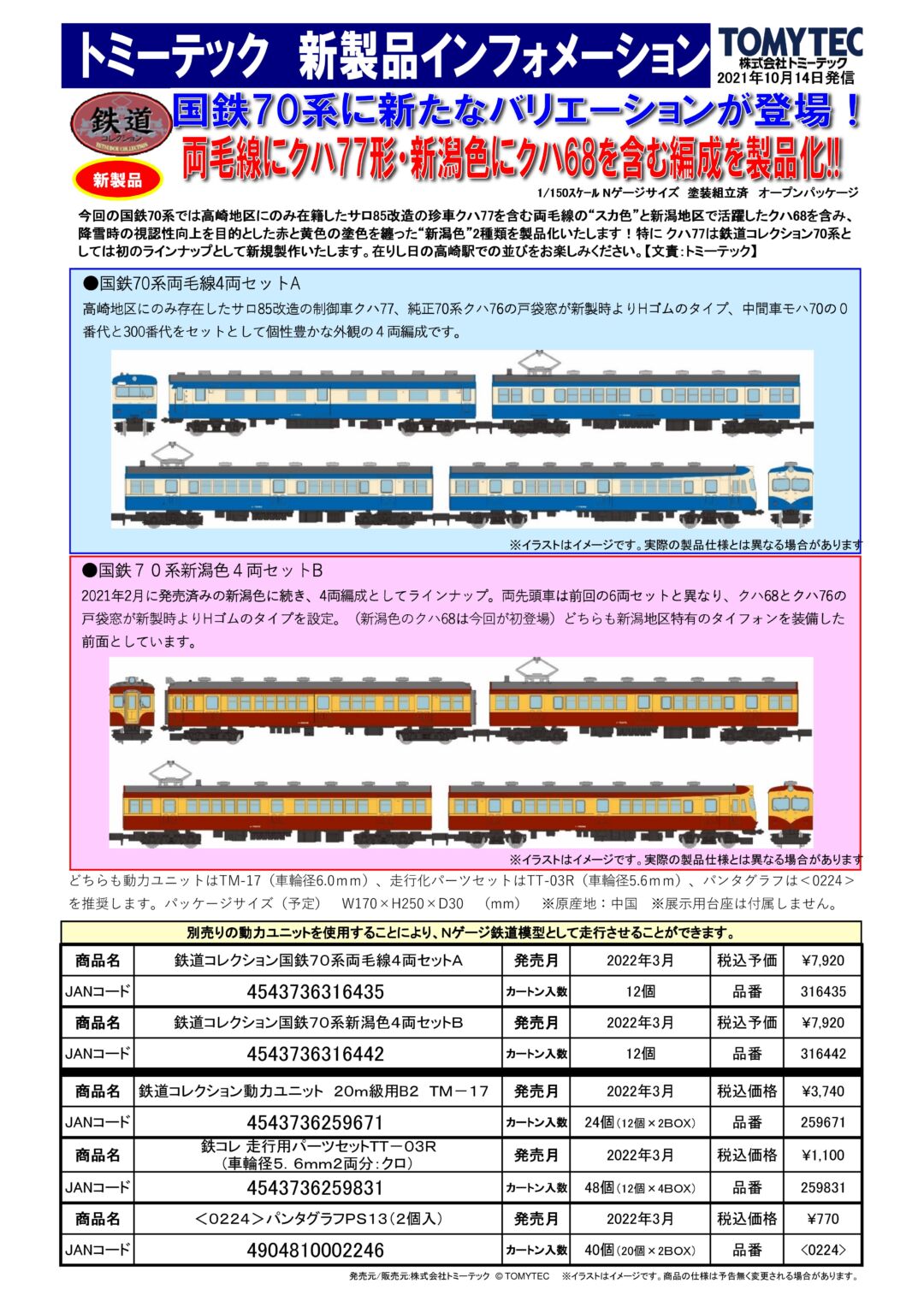 鉄コレ 国鉄70系両毛線4両セットA 316435 #トミーテック #鉄道