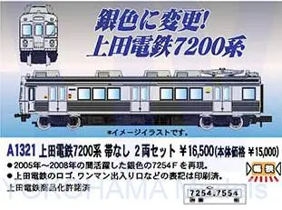 MA 上田電鉄7200系 帯なし 2両セット 品番: A1321 #マイクロエース