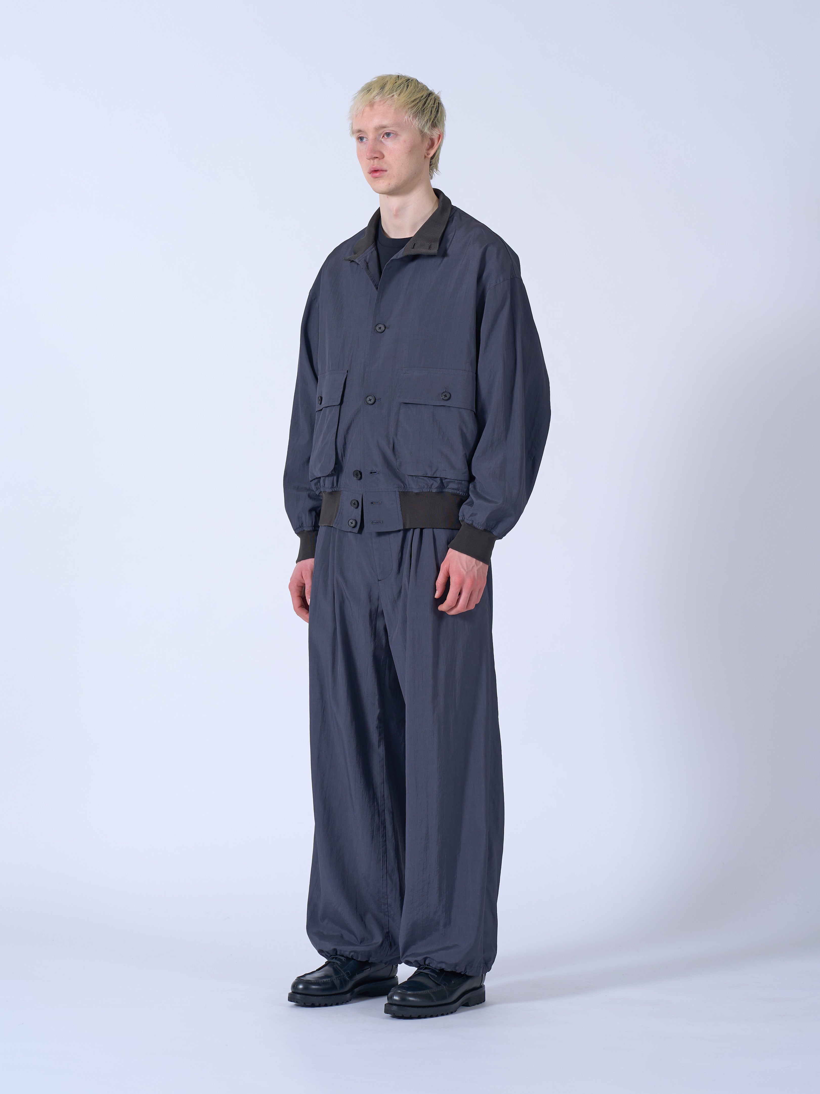 Silk Nylon Driving Blouson | YOKE Official Website