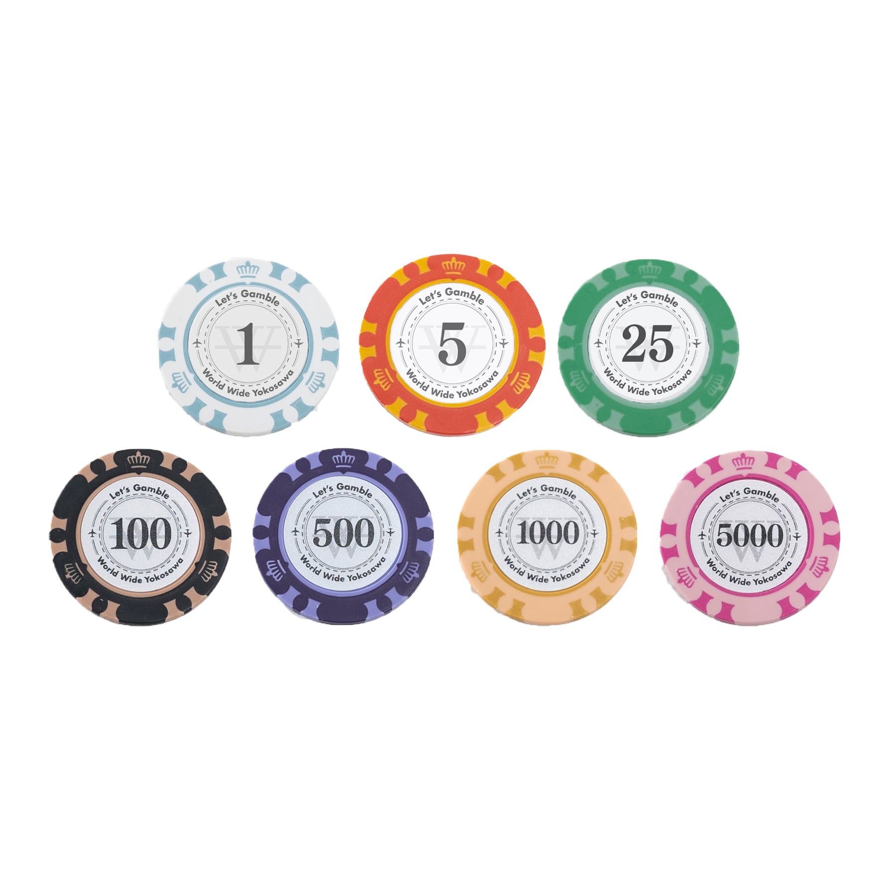 チップ1つのみ開封 世界のヨコサワ ポーカーセット チップ1つのみ開封 世界