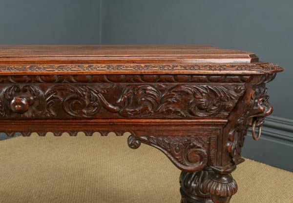 Carved Oak Centre Table Table | Victorian | Oak - Yola Gray