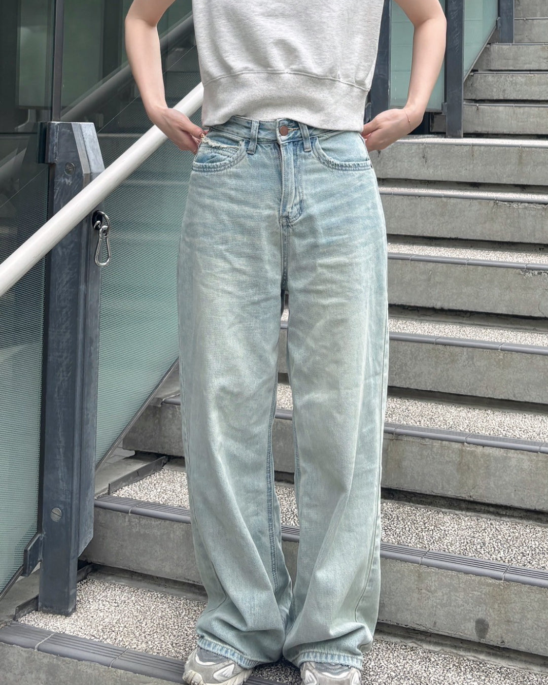 即納】ハイウエストベビーブルーデニムパンツ CM0029 – YOLO（ヨロ