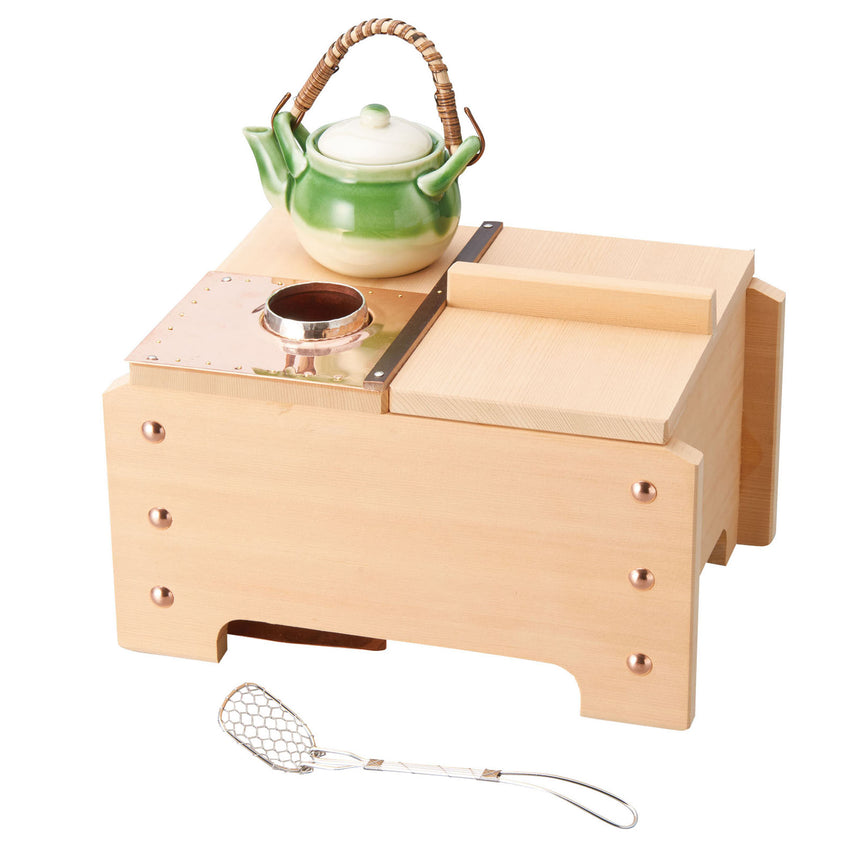 檜 角型湯豆腐セット(1人用) ＜木炭専用＞ – YOUBI.shop【用美公式